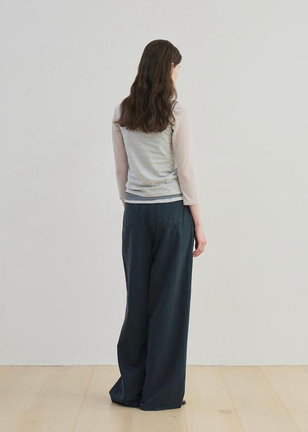 MOIA  | Linen Dyed Denim (Teal Blue) Expected ship to 07/11/2025