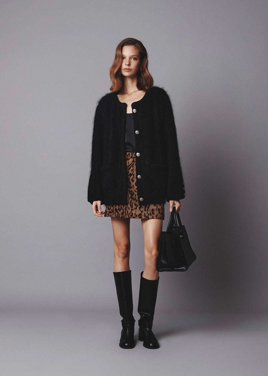 Elborn | Mond Mohair Knit Jacket (Black)