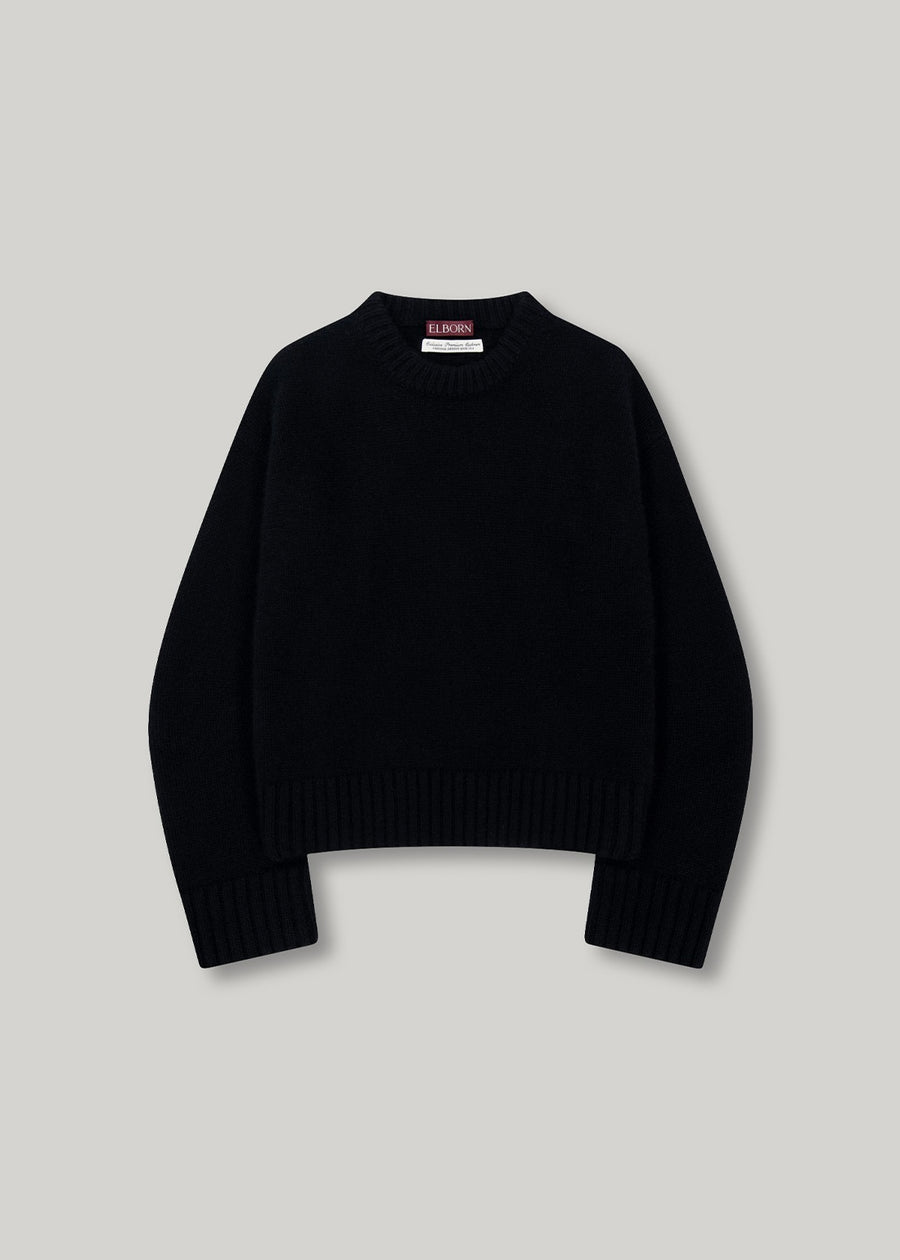 Elborn | May Cashmere Sweater (Black) Expected ship to 10/31/2025