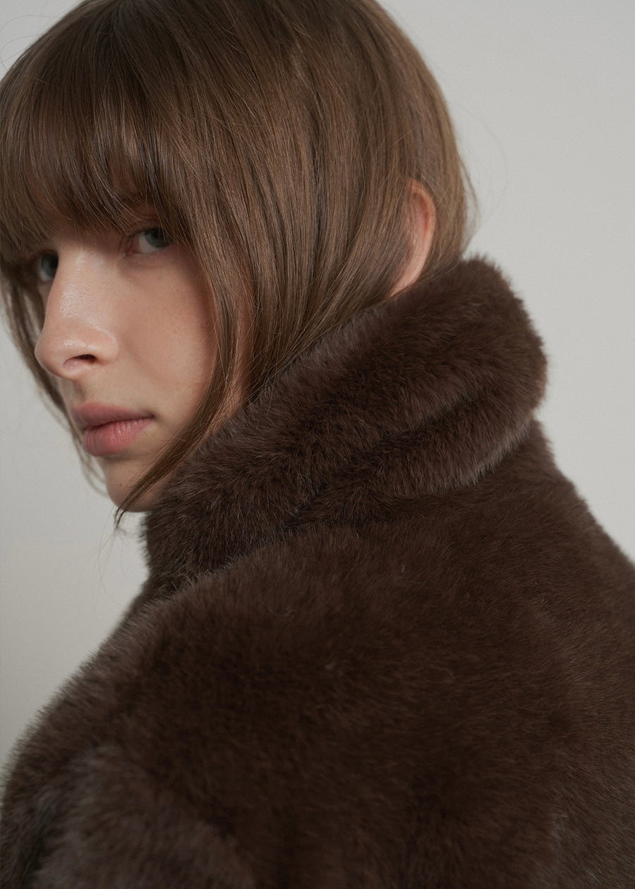 [2ND] ELBORN | Delfine Half Fur Coat (Mocha Brown) Expected Ship to 1/3/2025