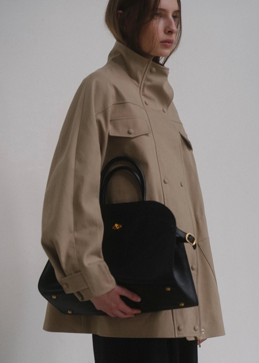 [4TH] ELBORN | Momet Leather Tote Bag (Black Leather) Expected ship to 05/19/2025