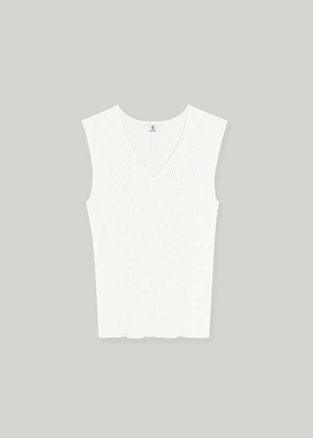 ELBORN | Neo V-neck Sleeveless Top (Ivory)