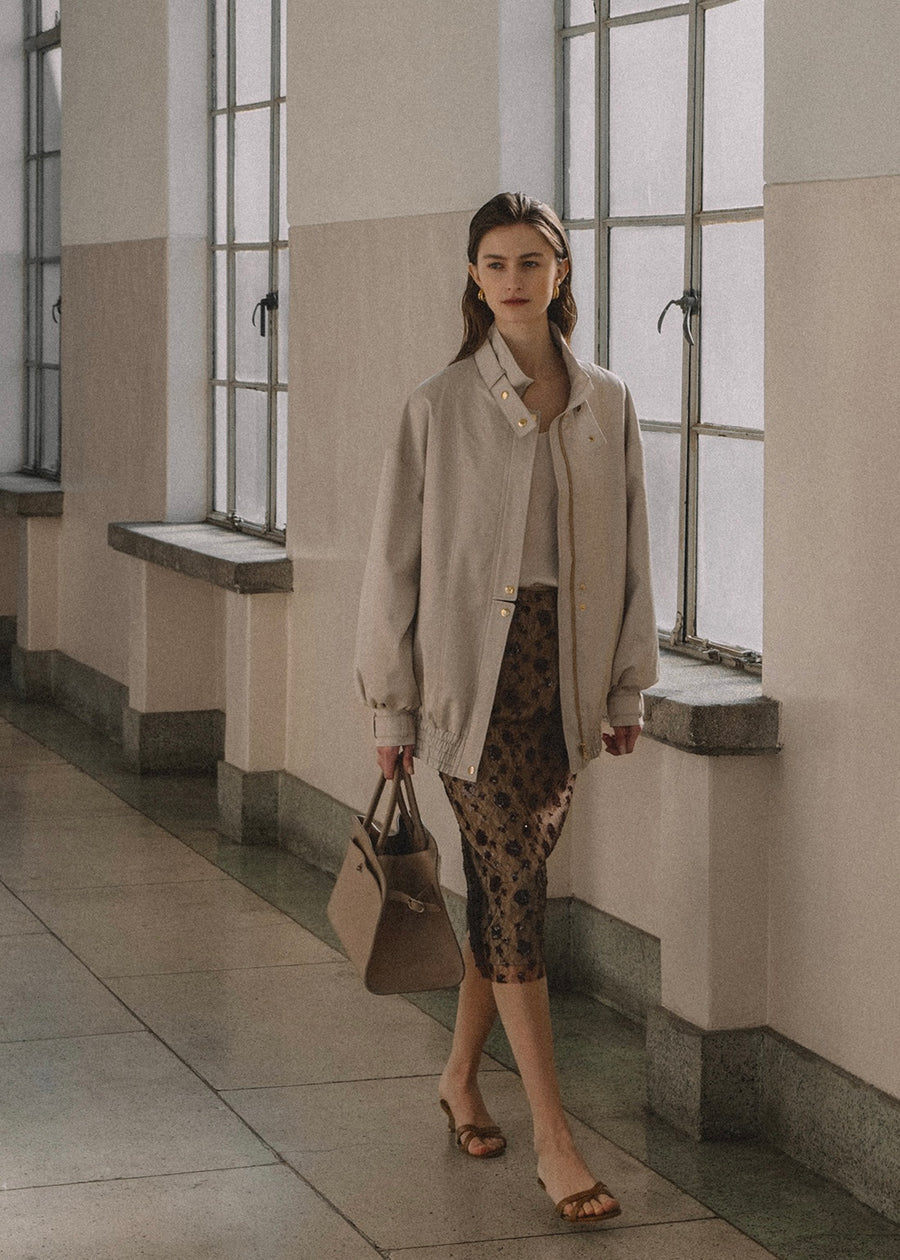 ELBORN | Rex Cotton Safari Jacket (Stone Beige)