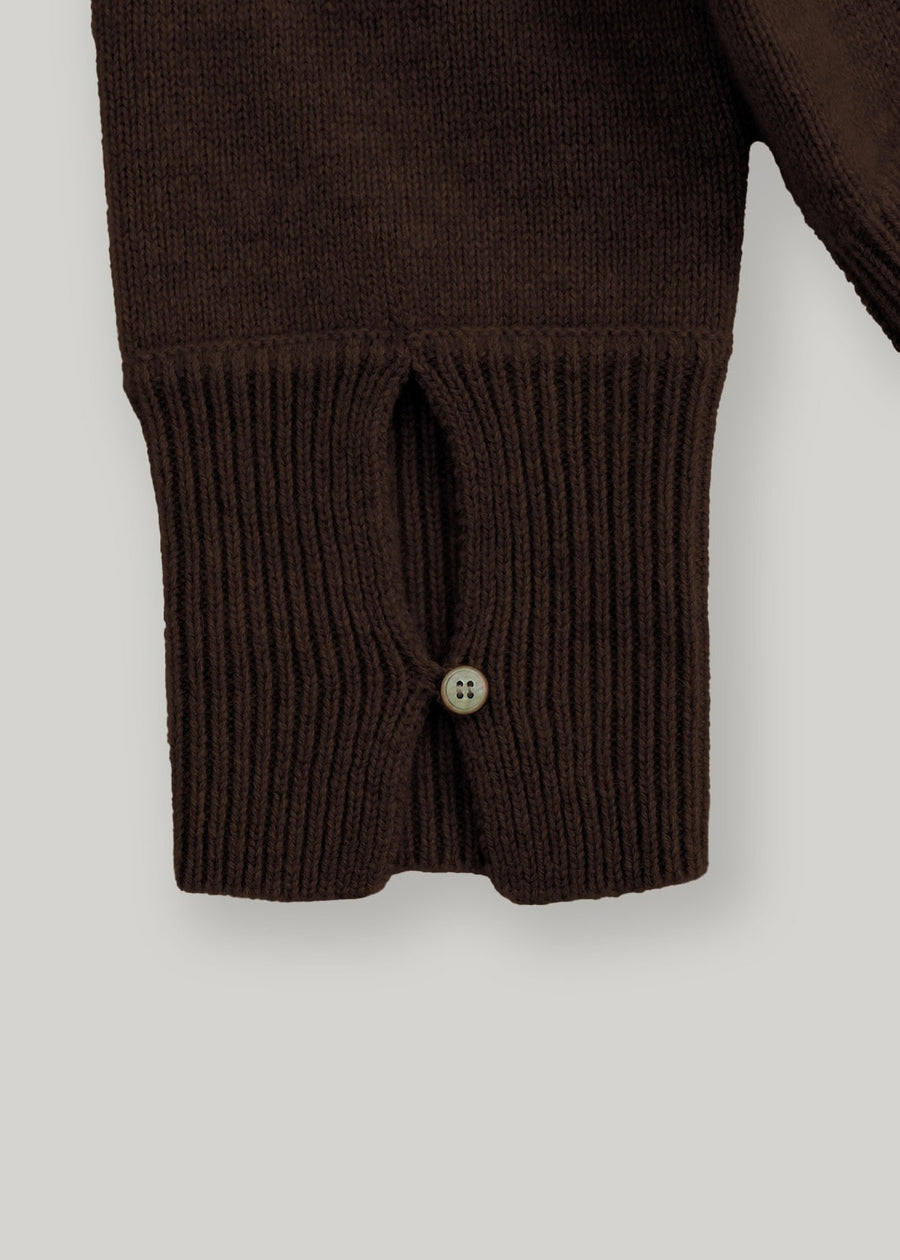 ELBORN | Becky Cashmere 100% High-neck Sweater (Brown)