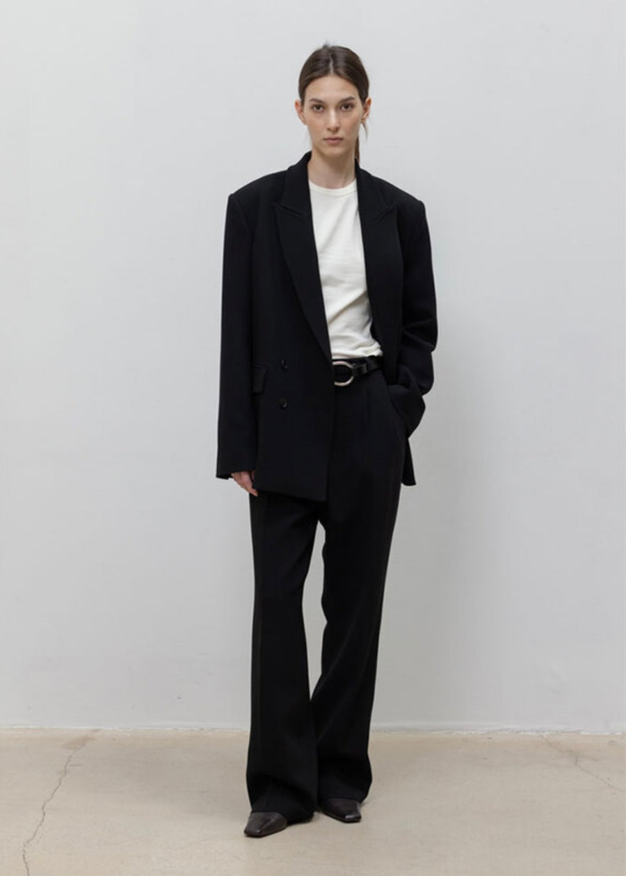 LEHA |  Caroline Double Breasted Wool Blazer (Black)
