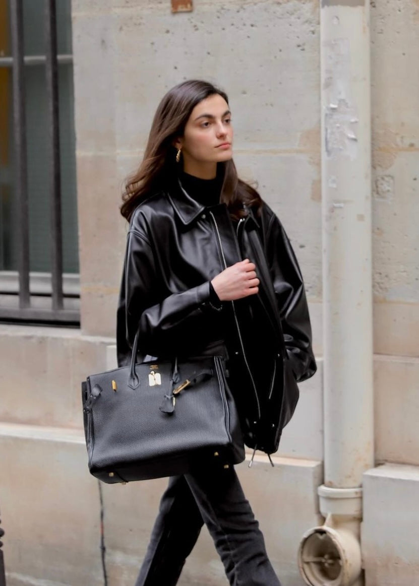 ELBORN | Vermon Safari Leather Jacket (Black)
