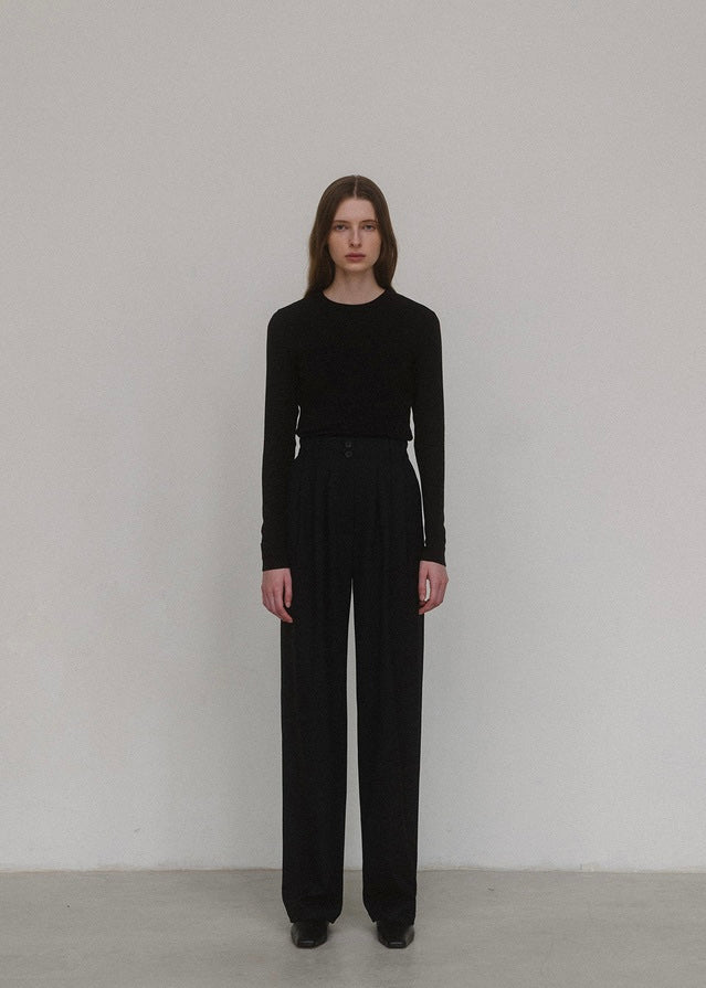 ELBORN | Verso Wool Slacks (Black)