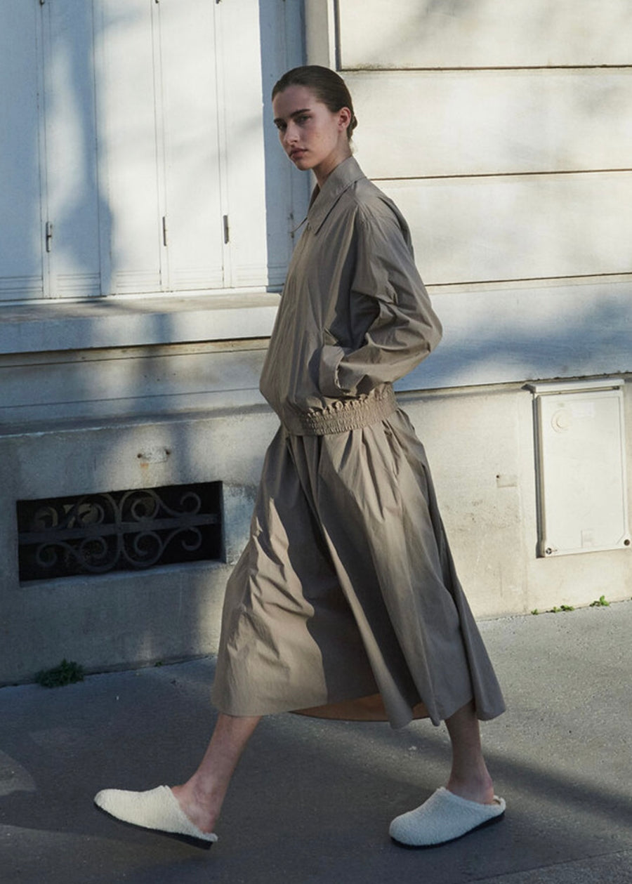 LEHA | Emily Nylon Bomber Jacket (Beige)