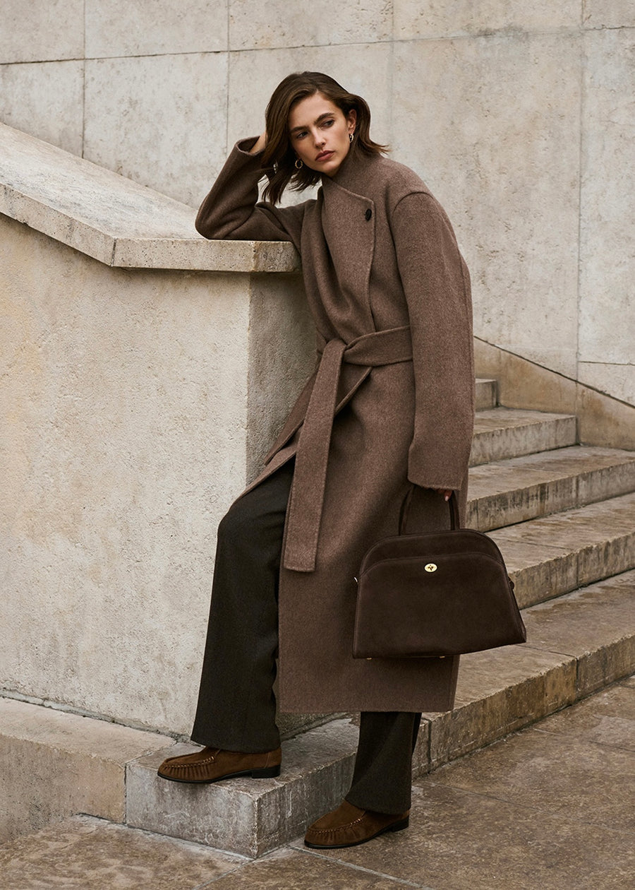 ELBORN | Tate Cashmere Hand-made Coat(Mocha)
