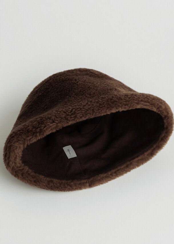 MOIA | Fur Bucket Hat (Brown) Expected ship to 12/12/2025