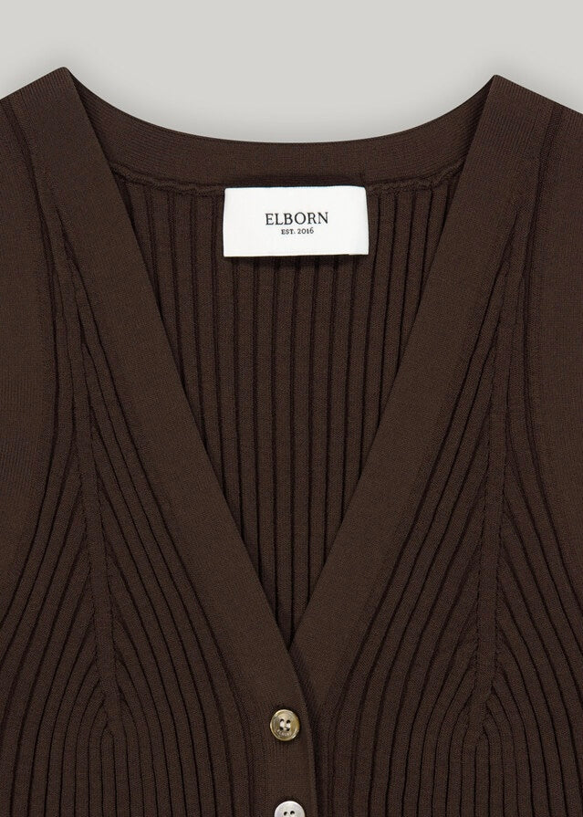 ELBORN | Marin Knit Vest Top (Brown)