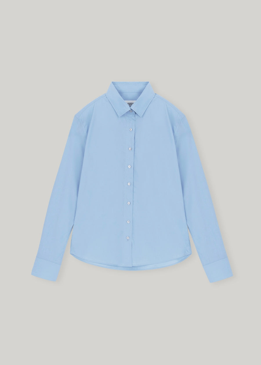 Elborn | Henri Cotton Silk Shirt (Blue)