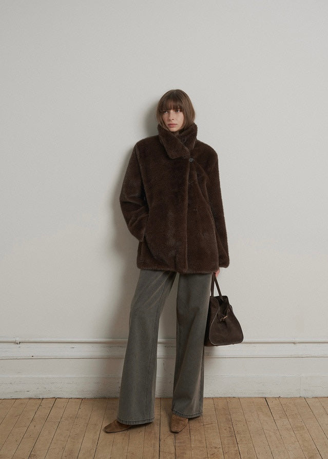 [2ND] ELBORN | Delfine Half Fur Coat (Mocha Brown) Expected Ship to 1/3/2025