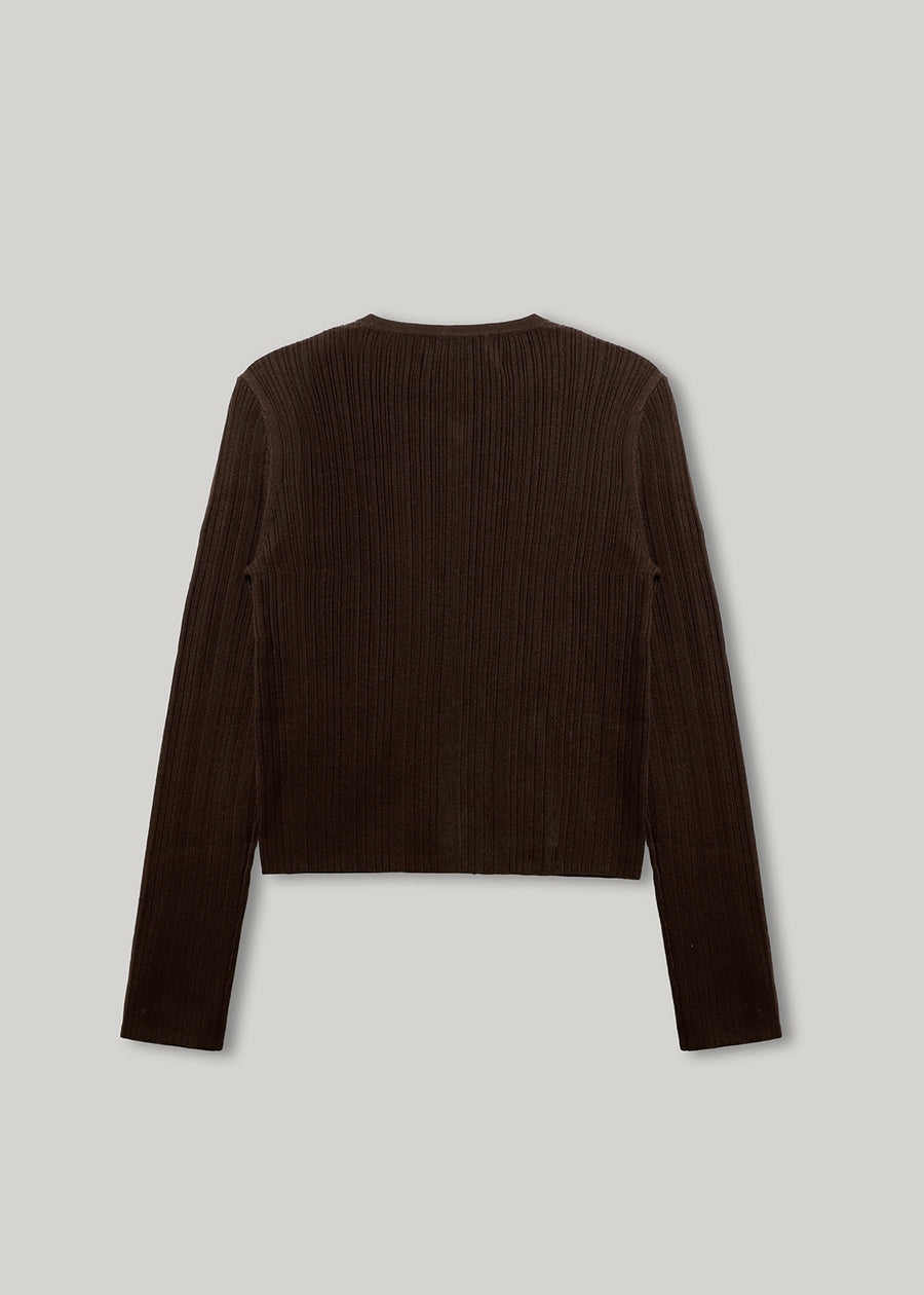 ELBORN | Lace Wool Knit Cardigan Set-up (Brown) Expected ship to 11/07/2025
