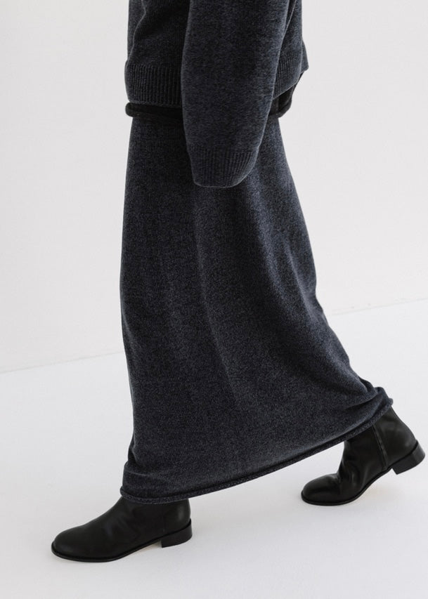 MOIA | Velvet Knit Skirt (Slate Blue) Expected ship to 12/12/2025