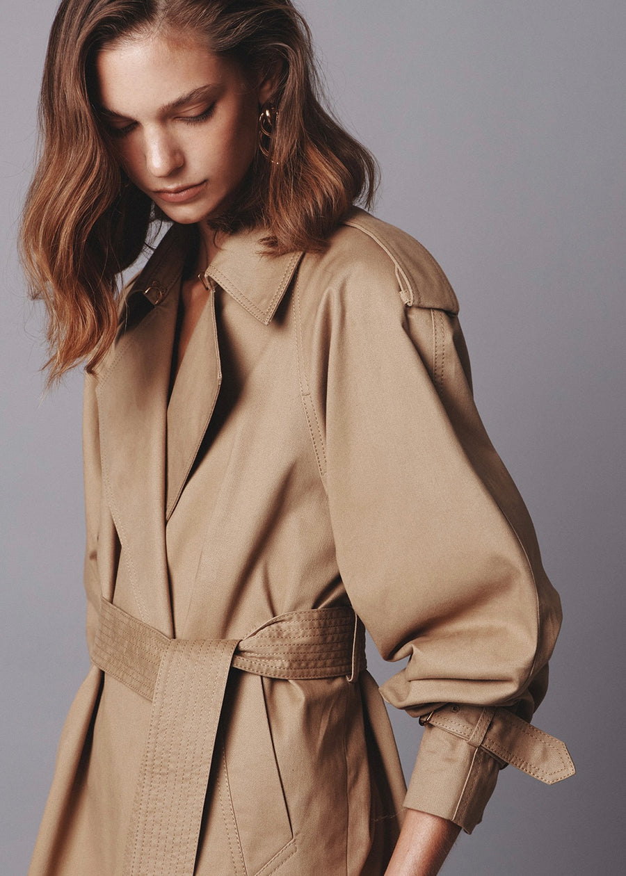 ELBORN | Levell Short Trench (Beige) Expected ship to 10/31/2025
