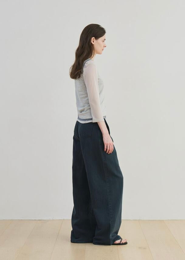 MOIA  | Linen Dyed Denim (Teal Blue) Expected ship to 07/11/2025