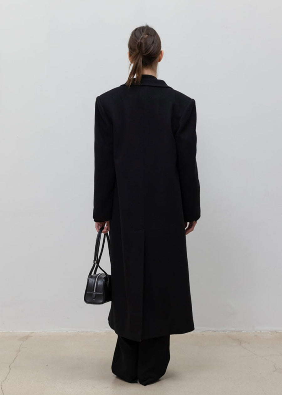 LEHA |  Charlotte Wool-Cashemere Blended Coat (Black) Expected ship to 11/29/2025