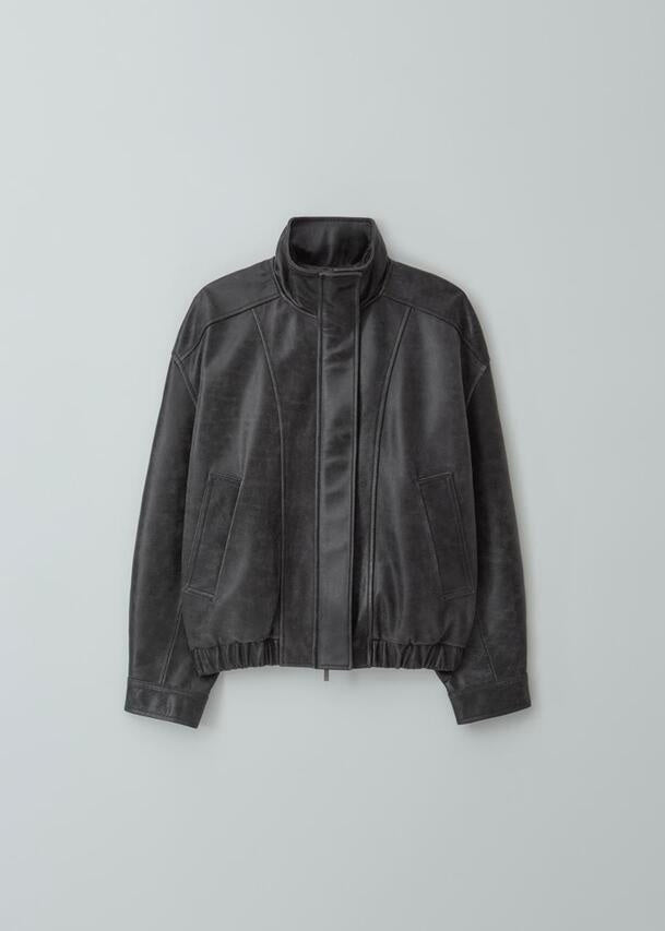 [PRE-ORDER] MOIA | Vintage Leather Jumper (Black) Expected to ship 9/13/2024