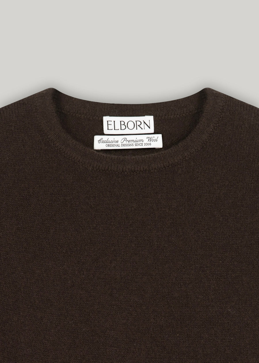 ELBORN | Aube Muffler Wool Knit Set-up (Brown)