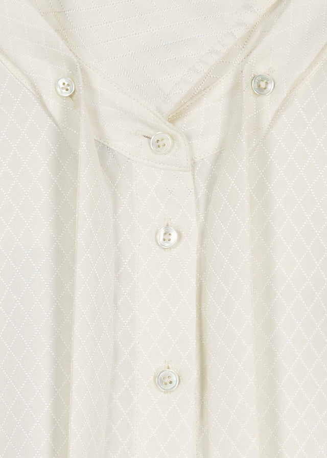 ELBORN | Cherie Silk Tie Shirt (Cream)