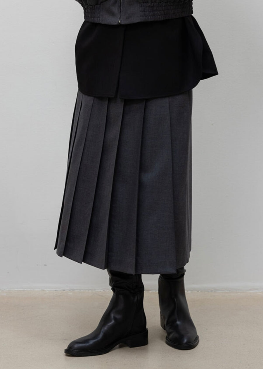 LEHA | Vato Pleated Skirt (Dark Grey) Expected ship to 12/05/2022