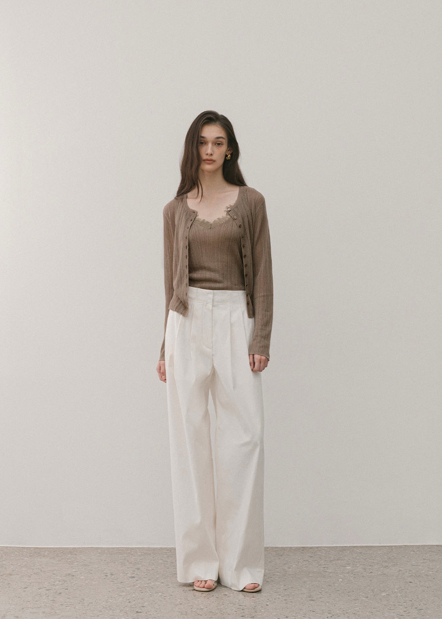 ELBORN | Willow Cotton Slacks (White)
