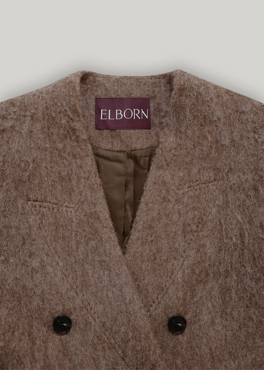 ELBORN | Auden Alpaca Half Coat (Mocha)