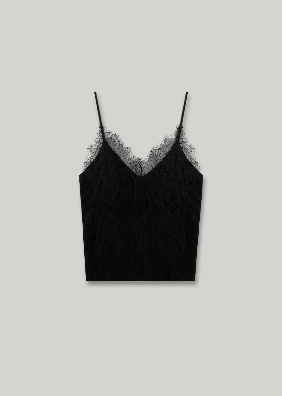 ELBORN | Lace Wool Knit Cardigan Set-up (Black) Expected ship to 11/07/2025