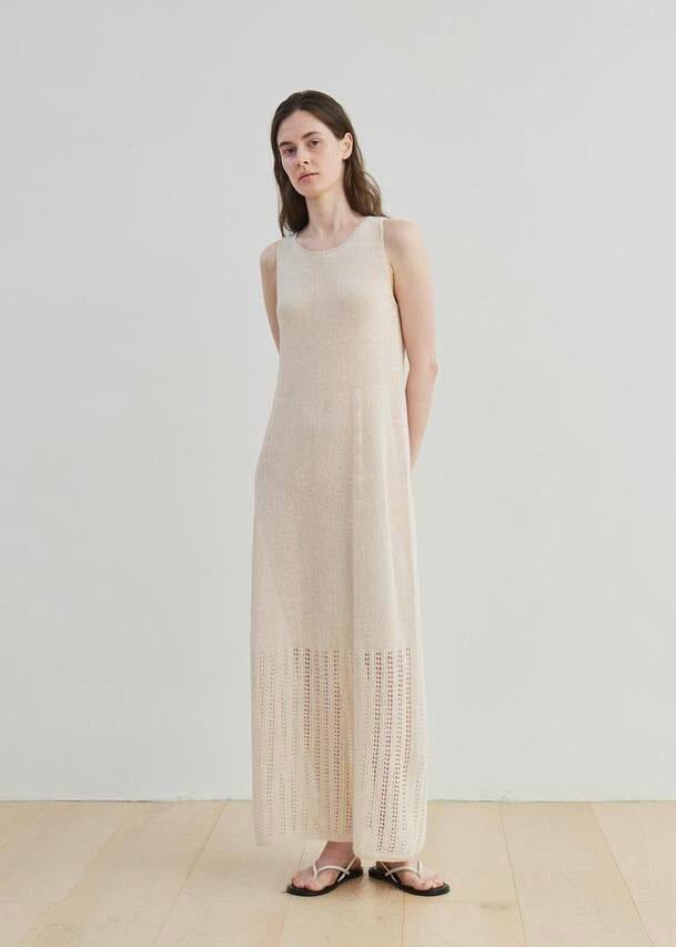 MOIA  | Carpel Knit Dress (Natural) Expected ship to 06/20/2025