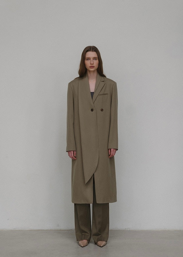 ELBORN | Tasha Scarf Long Jacket (Beige)