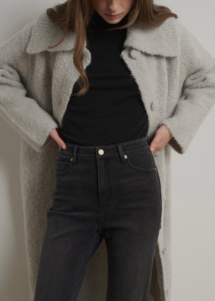 ELBORN | Kylie Straight Denim Pants (Dark Grey)