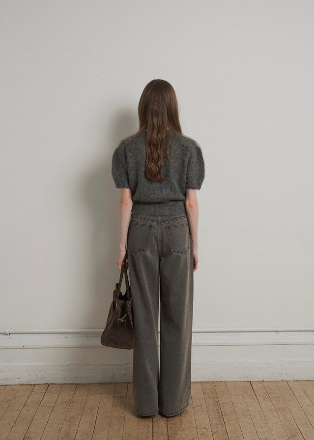 ELBORN | Nova Alpaca Knit Top (Charcoal)