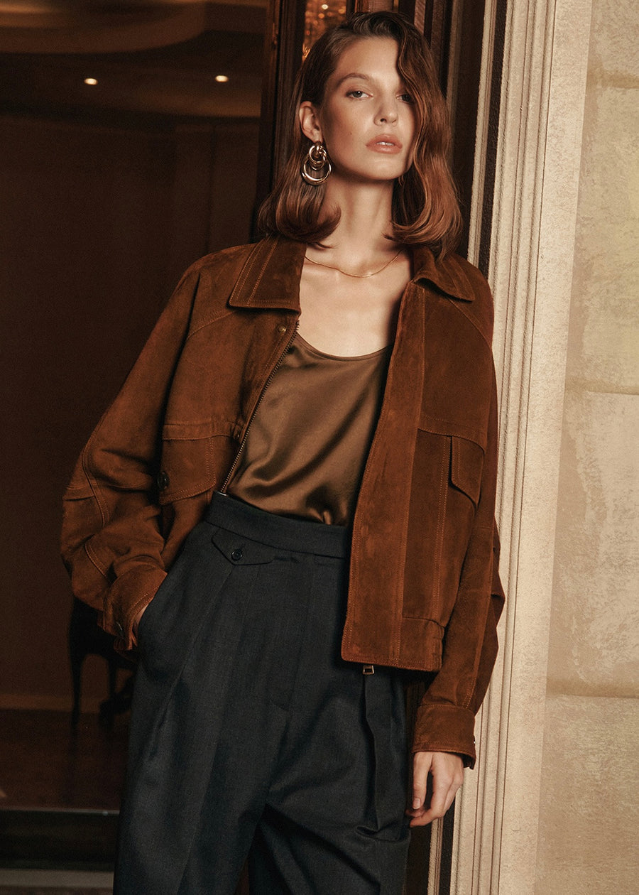 ELBORN | Lumen Suede Jacket (Brown)