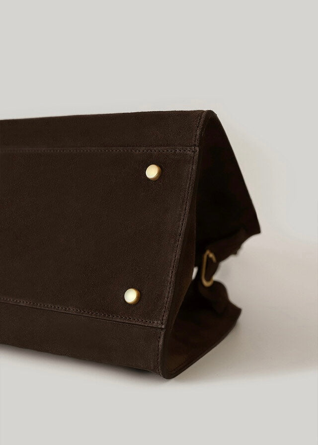 ELBORN | Momet Suede Mini Bag (Brown Suede) Expected ship to 10/17/2025