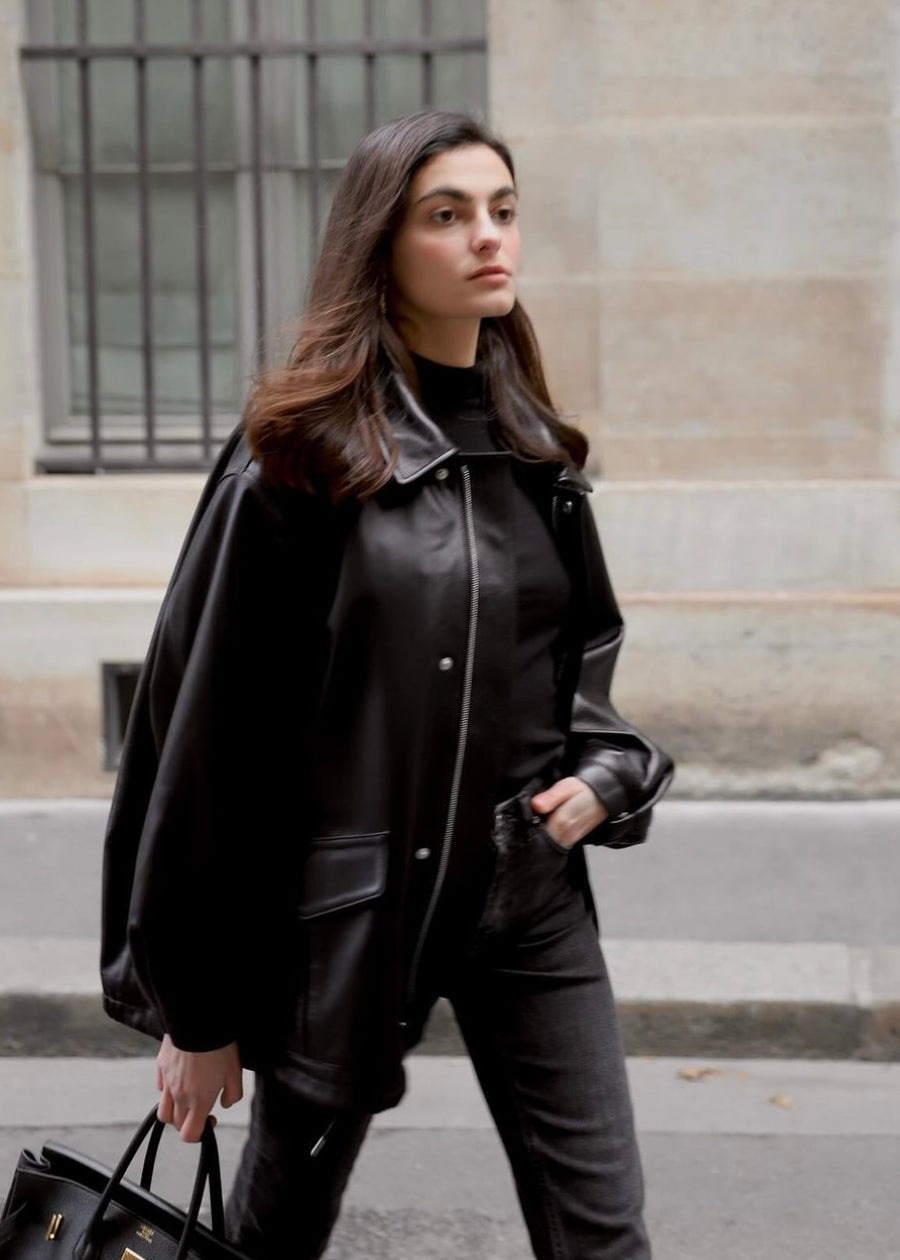ELBORN | Vermon Safari Leather Jacket (Black)