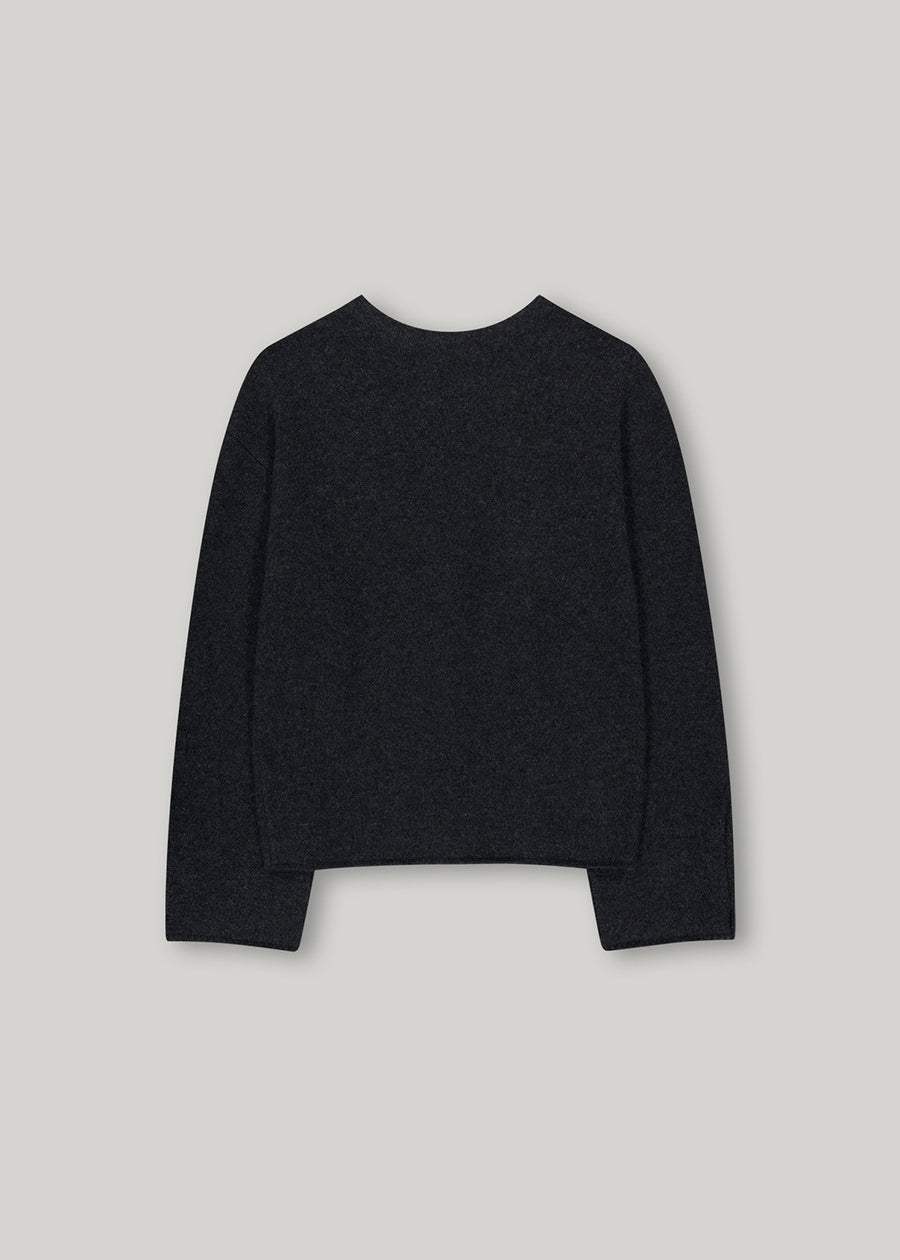 ELBORN | Elyra Wool Cardigan (Charcoal)