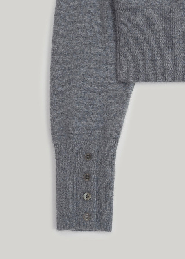 [2ND] ELBORN | Harvey Cashmere Silk Cardigan (Grey)