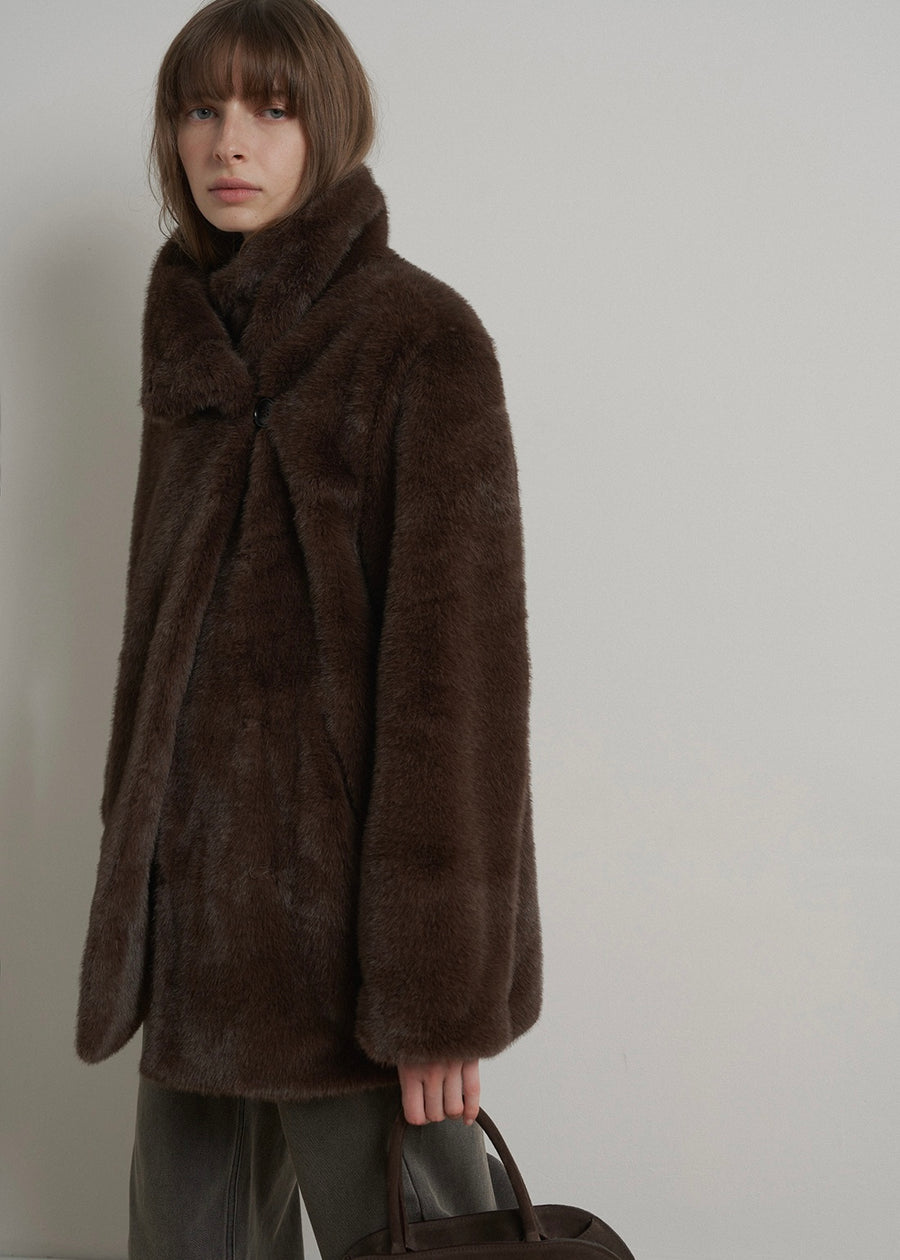 [2ND] ELBORN | Delfine Half Fur Coat (Mocha Brown) Expected Ship to 1/3/2025