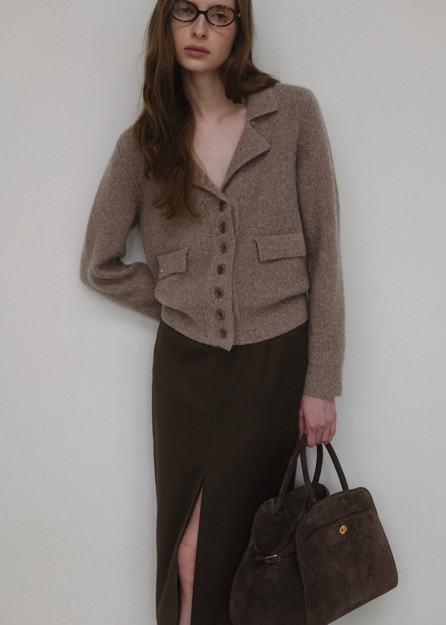 [4TH] ELBORN | Momet Leather Tote Bag (Brown Suede) Expected ship to 06/06/2025