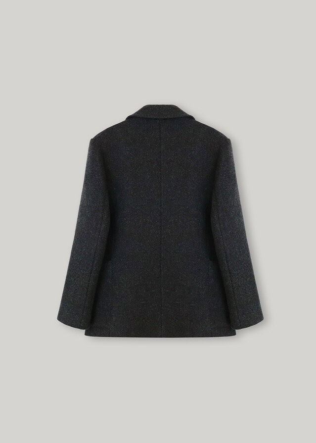 ELBORN | Allison Wool Half Coat (Charcoal)