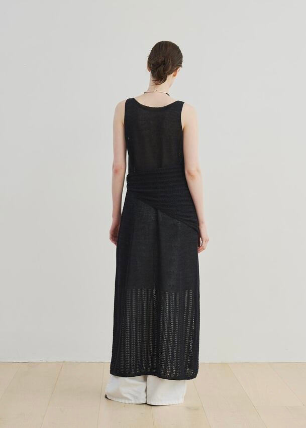 MOIA  | Carpel Knit Dress (Navy) Expected ship to 06/20/2025