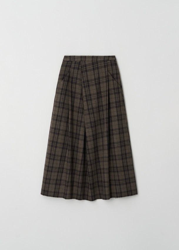 MOIA | Check Flared Skirt Expected ship to 12/12/2025