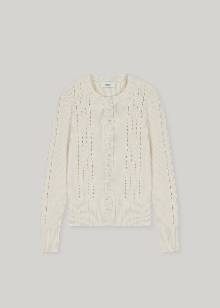 Elborn | Sage Knit Cardigan (Ivory)