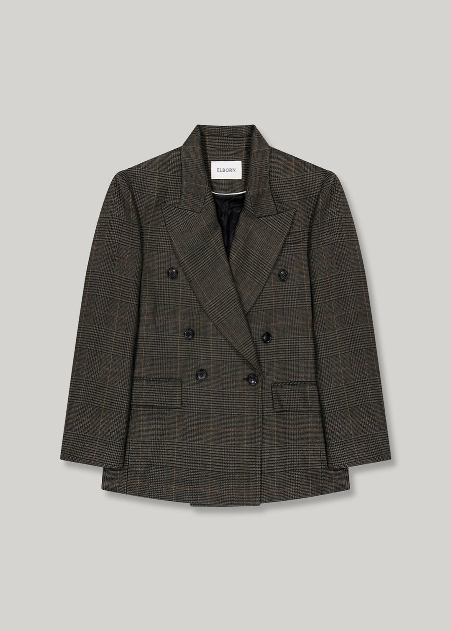 ELBORN | [LIMITED] Eden Wool Double Jacket (Check)