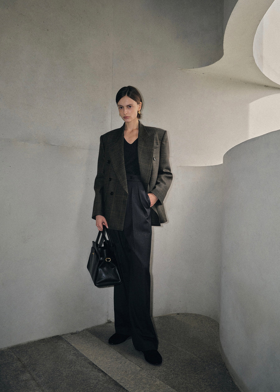 ELBORN | [LIMITED] Eden Wool Double Jacket (Check)