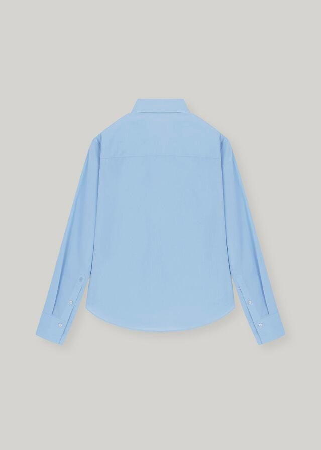 Elborn | Henri Cotton Silk Shirt (Blue)