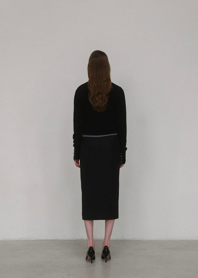 [2ND] ELBORN | Harvey Cashmere Silk Cardigan (Black)