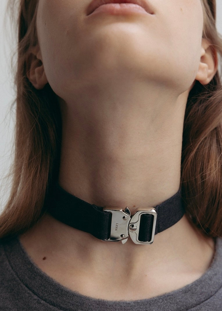 LEHA | Brix Buckle Chocker (Charcoal)