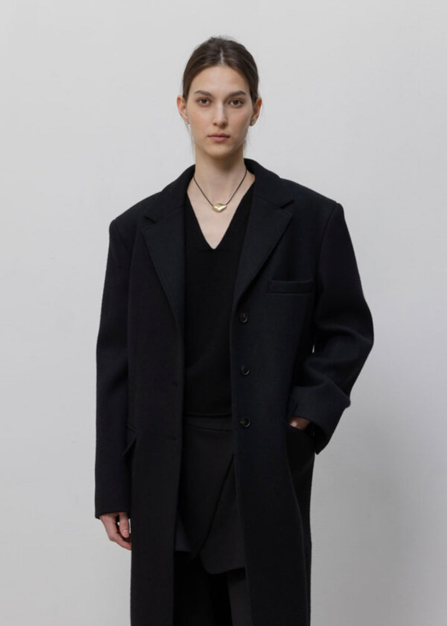 LEHA |  Adena Single Breast Coat (Black)
